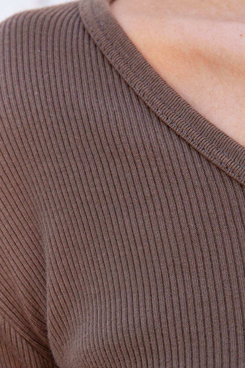 Josephine Ribbed Top | Brown / XS/S