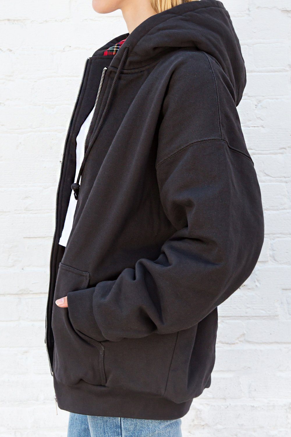 Black With Red Plaid / Oversized Fit