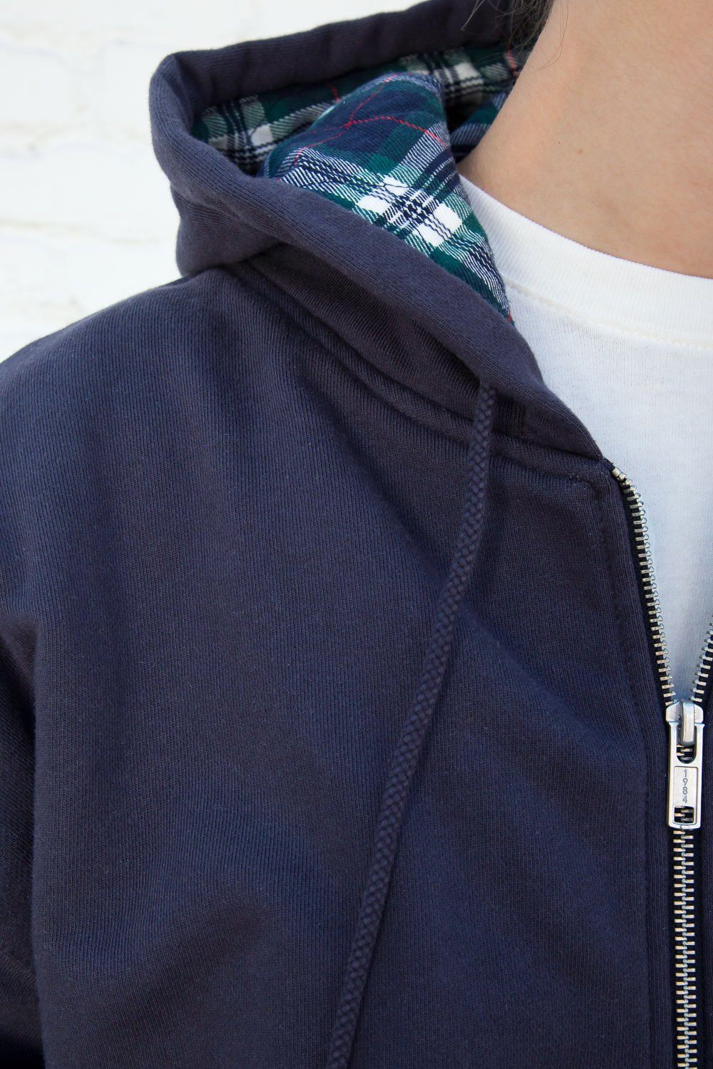Navy Blue With Green Plaid / Oversized Fit