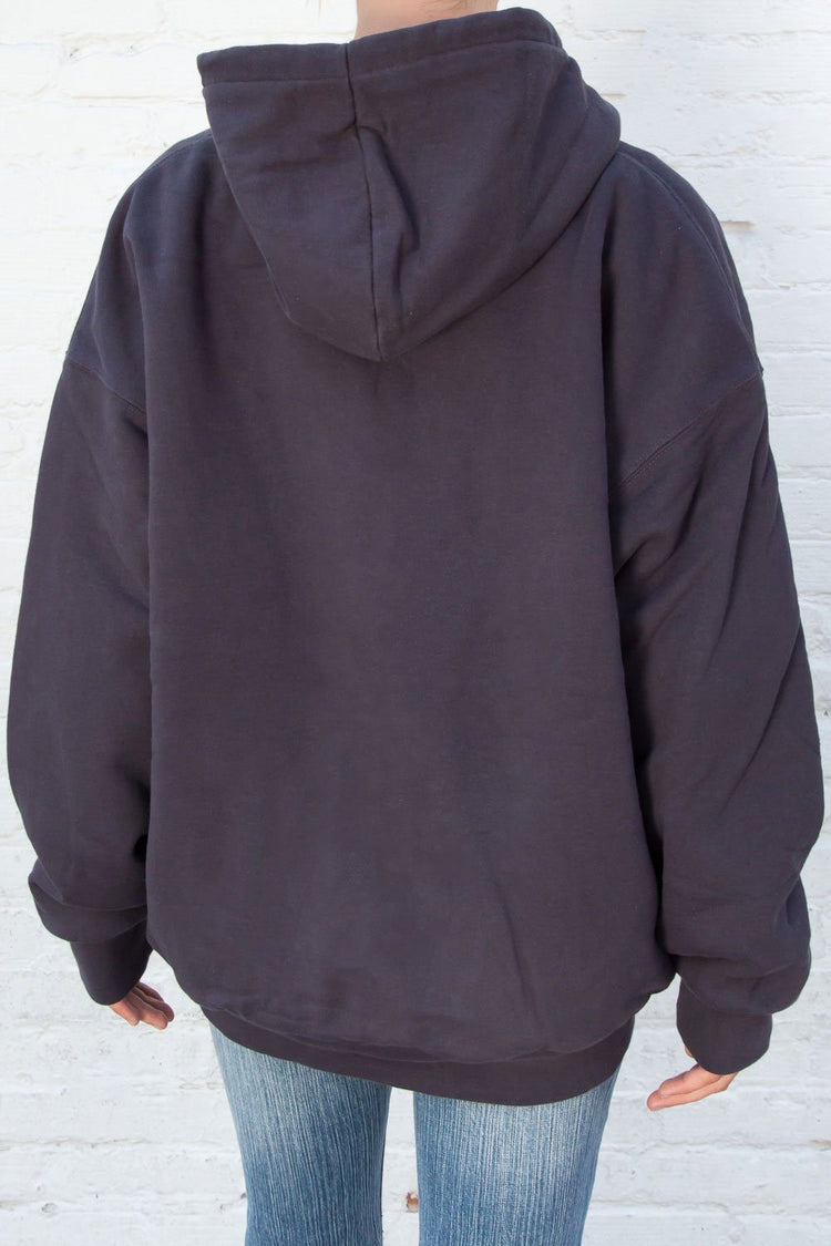 Christy Plaid Hoodie | Navy Blue With Red Plaid / Oversized Fit