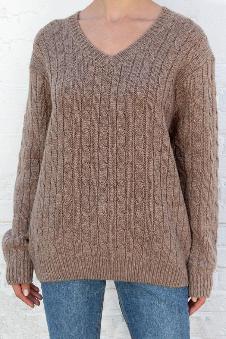 Nikki Wool Sweater | Brown