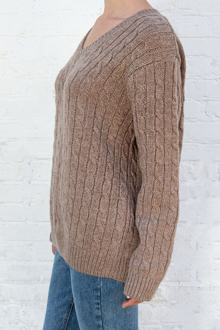 Nikki Wool Sweater | Brown