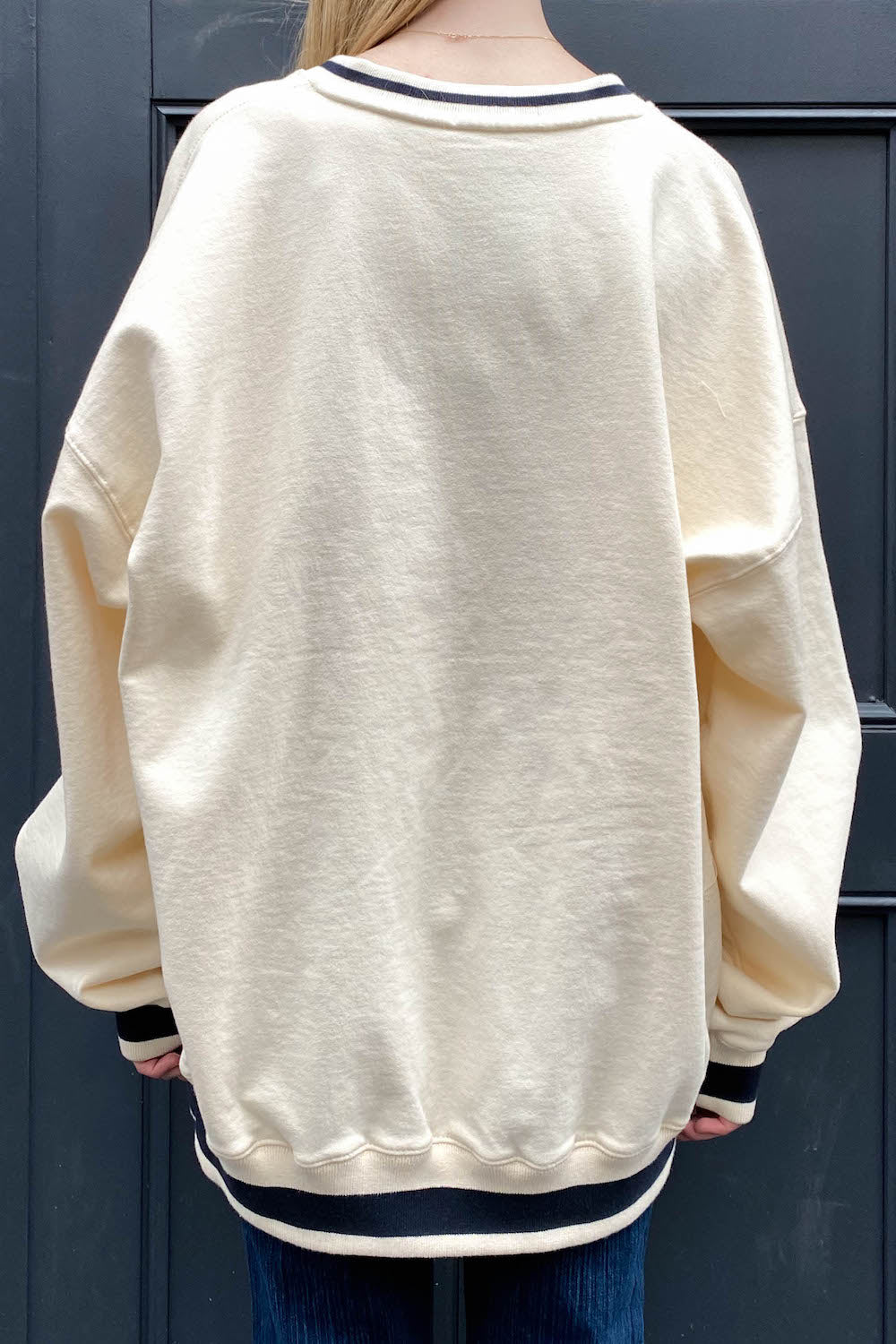 Erica Trimming Sweatshirt | Ivory / Oversized Fit