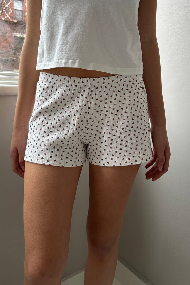 Emory Floral Sweatshorts | Ivory / XS/S