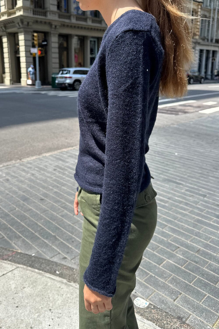 Andi Mohair V-Neck Sweater | Classic Navy / XS/S