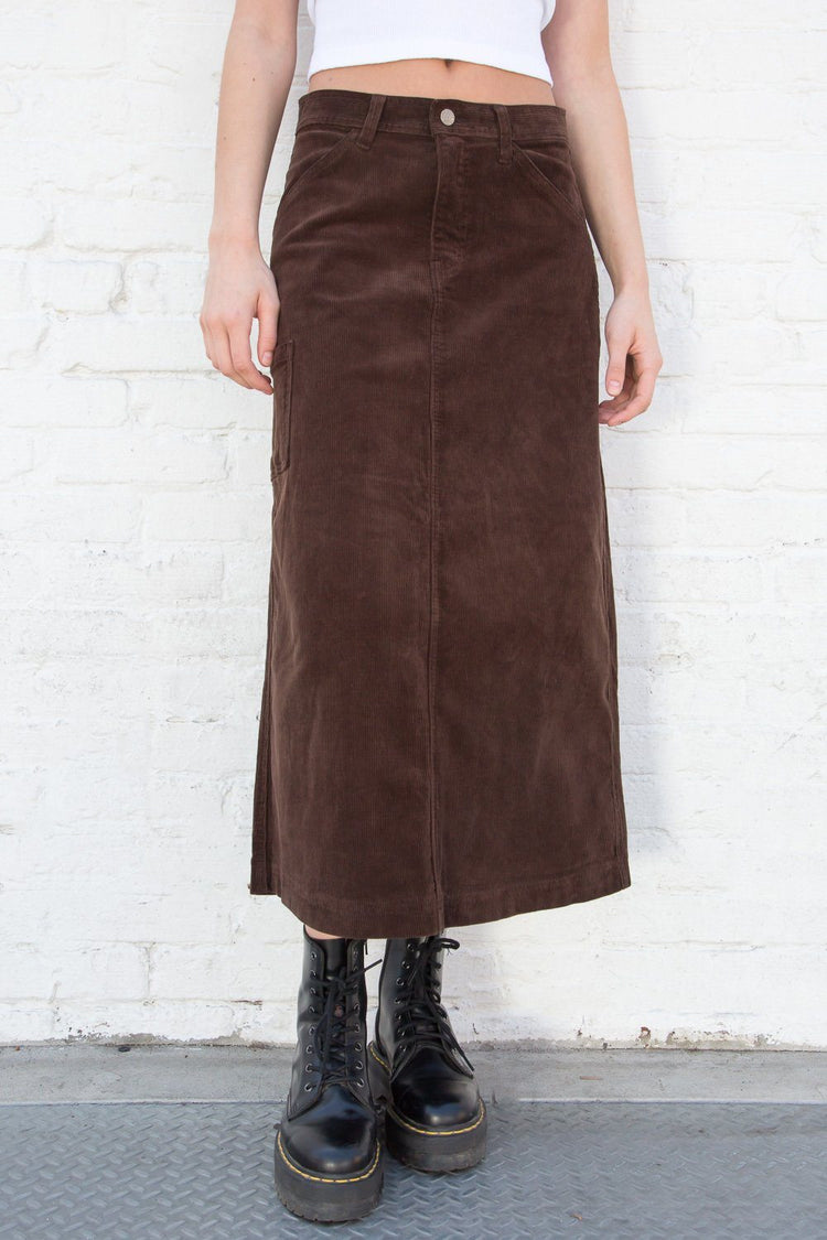 Kenzie 90'S Corduroy Skirt | Brown / S