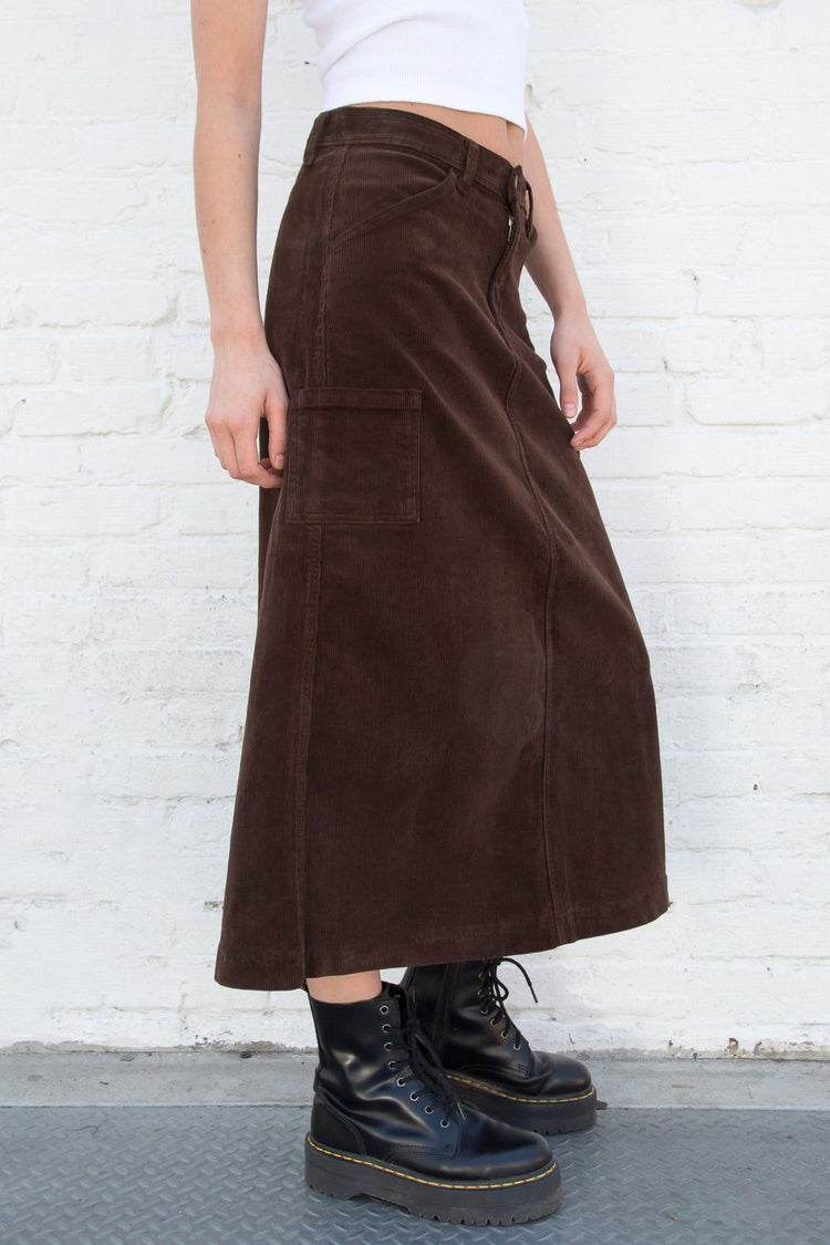 Kenzie 90'S Corduroy Skirt | Brown / S