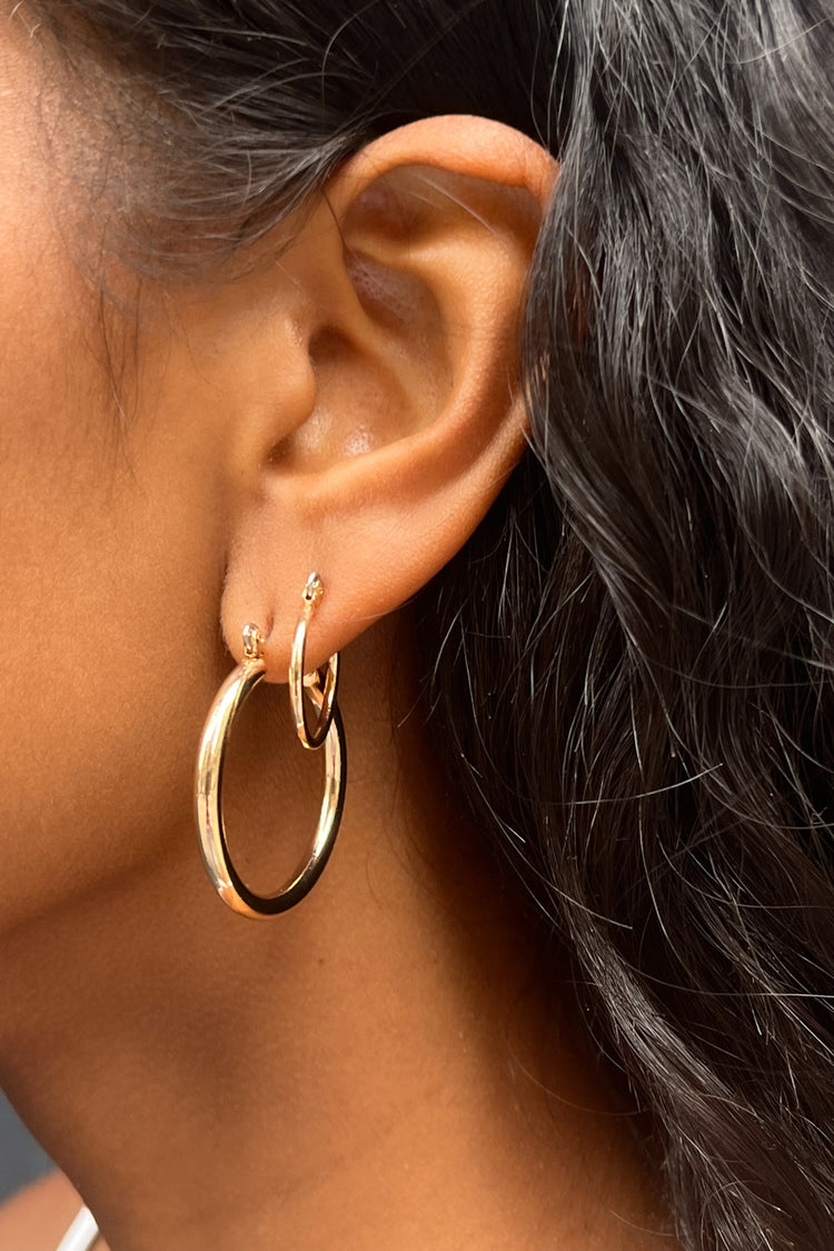 Mini Thick Hoop Earrings – Brandy Melville