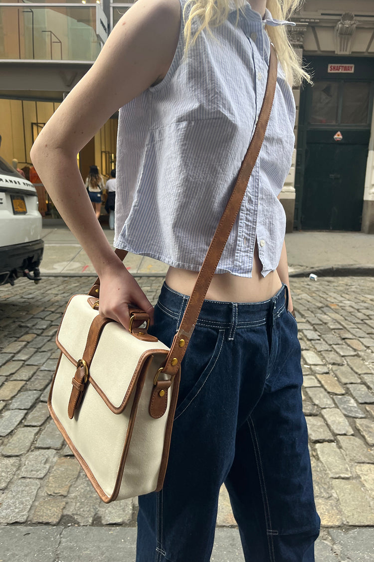 Brandy Melville, Bags, Brandy Melville Ivory Canvas Shoulder Bag
