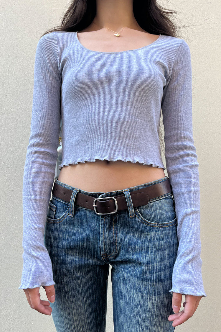 McKenna Basic Crop Top | Heather Grey / XS/S