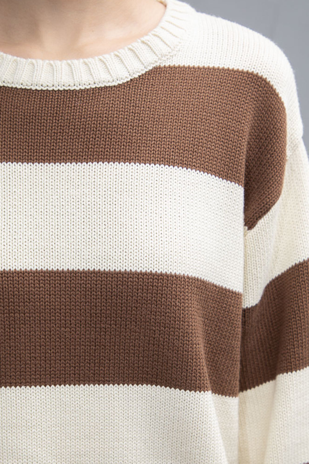 Brown Cream Stripe / Oversized Fit